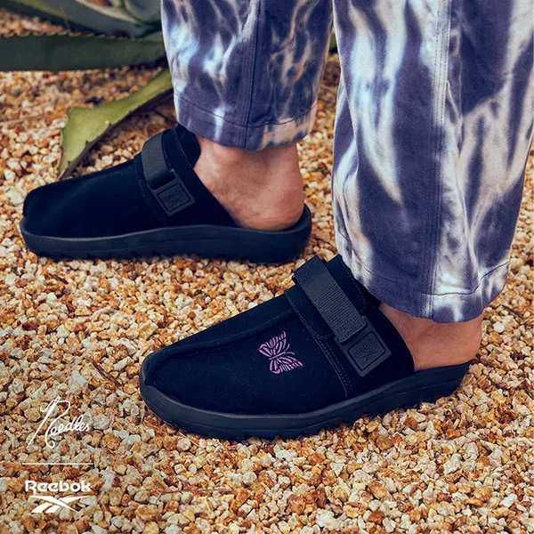 Reebok Needles X Beatnik Slides 'Black'-8