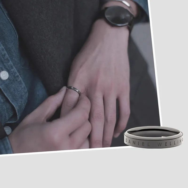 Daniel Wellington Alloy Necklaces Unisex Yao Mu Black & Space Gray-4