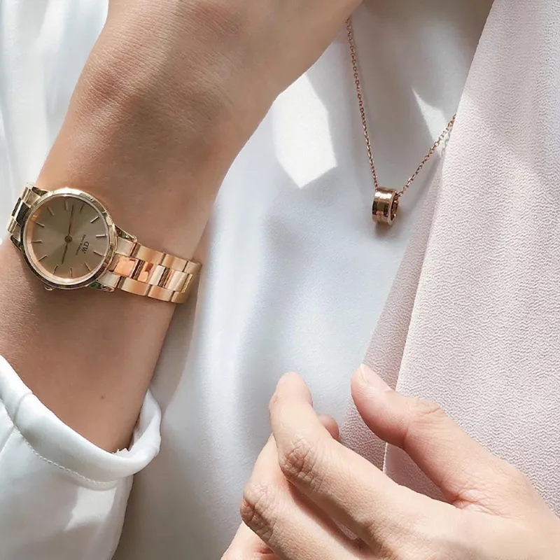 Daniel Wellington Alloy Necklaces Women's Rose Gold & Silver-2