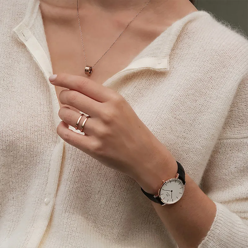 Daniel Wellington Alloy Necklaces Women's Rose Gold & Silver-4