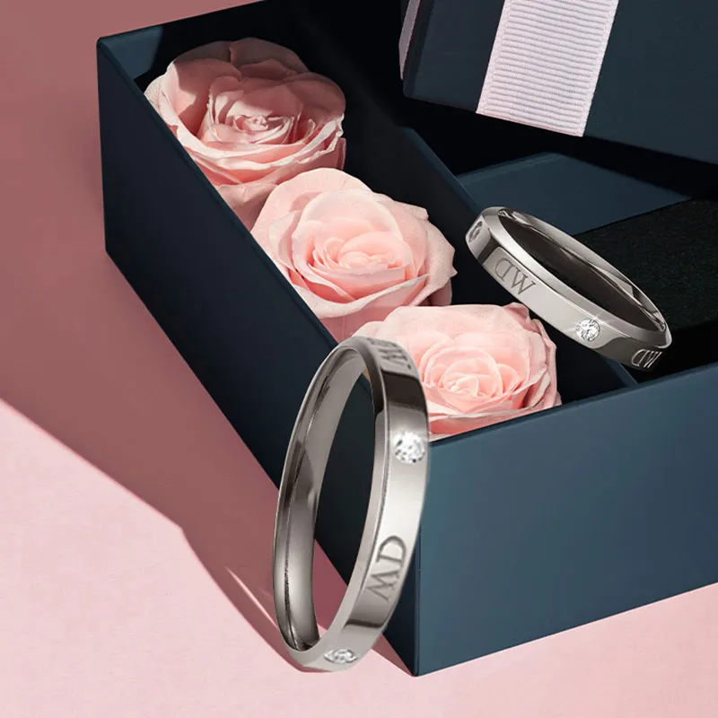 Daniel Wellington Alloy Rings Unisex Silver-4