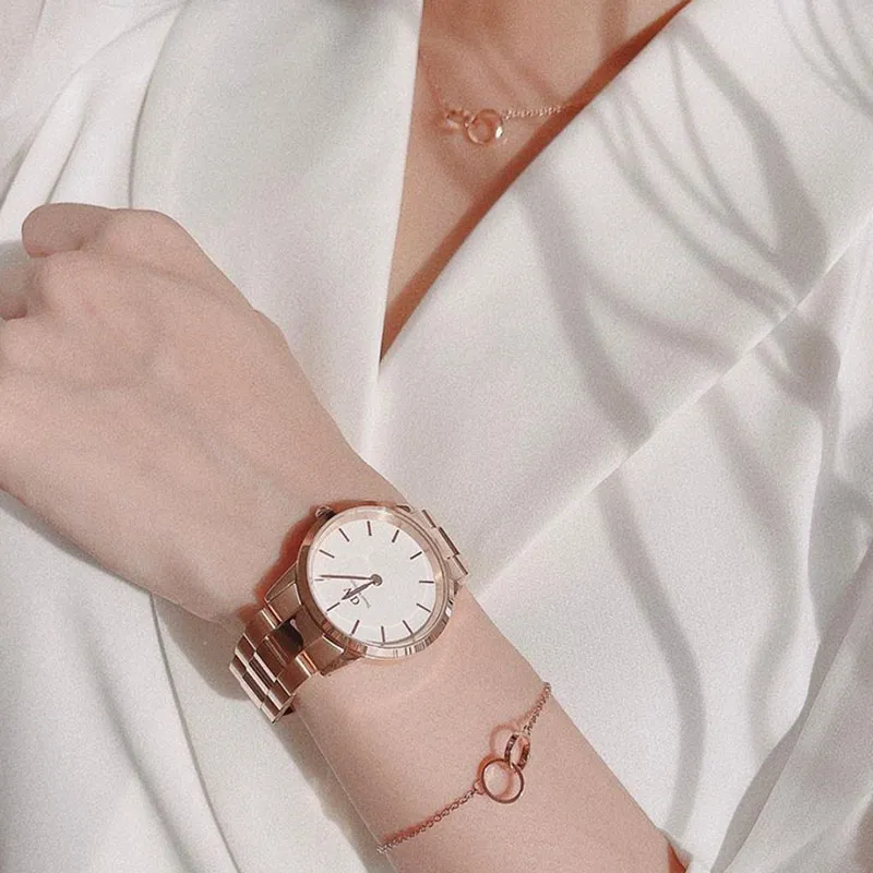 Daniel Wellington Alloy Necklaces Women's Rose Gold & Silver-3