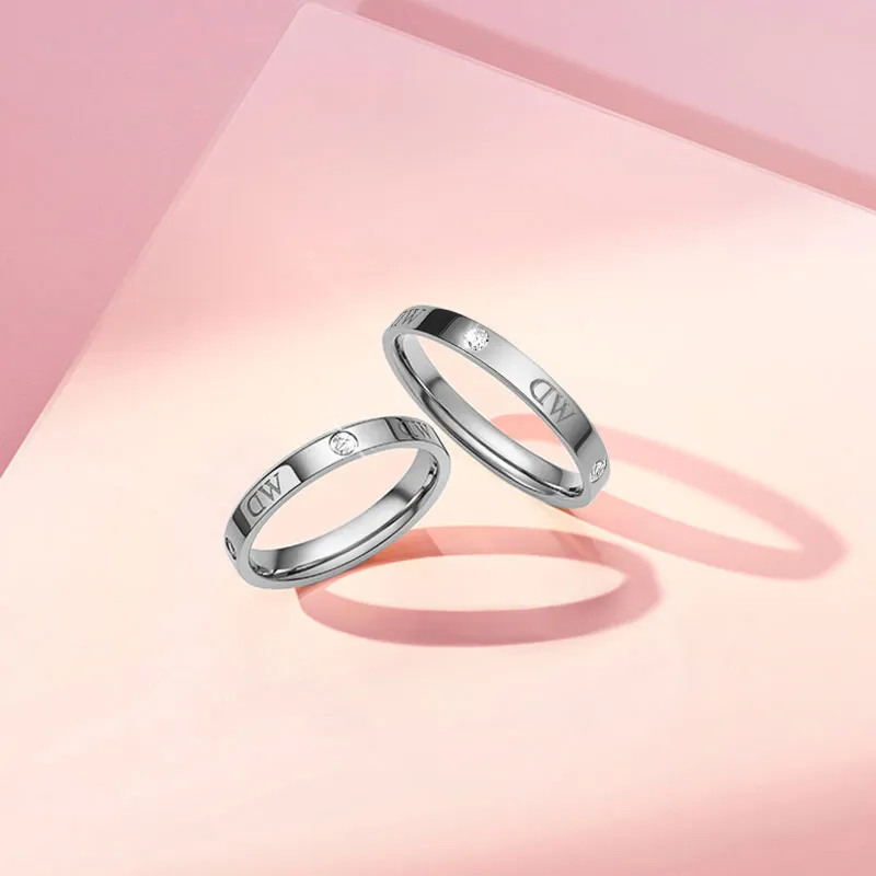 Daniel Wellington Alloy Rings Unisex Silver-5