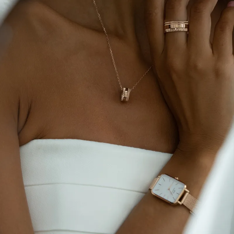 Daniel Wellington Alloy DW Kaleidoscope Necklace Collarbone Chain Unisex-2