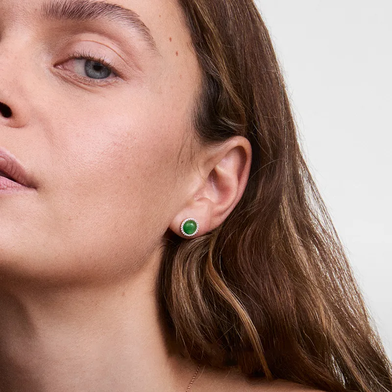 Daniel Wellington Aventurine Stud Earrings Women's-3