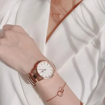 Daniel Wellington Alloy Necklaces Women's Rose Gold & Silver