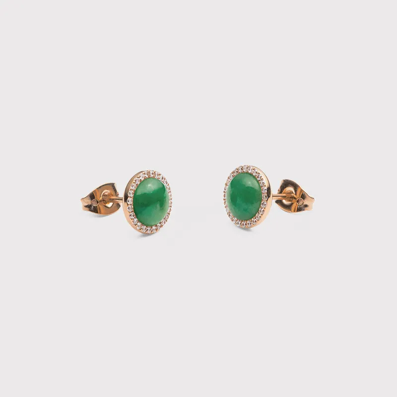 Daniel Wellington Aventurine Stud Earrings Women's-1