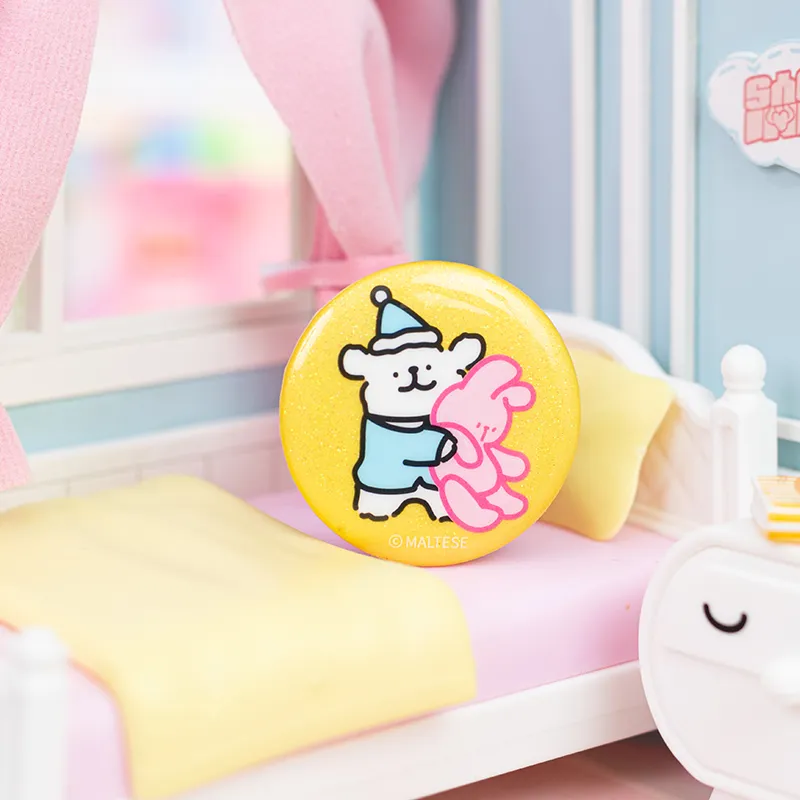 Line Puppies Pajama Theme Badge Combination Bag Decoration Badges-7