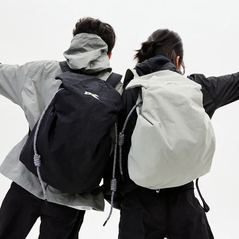 NIID Polyester Backpack Medium Size Unisex Black/Green/Gray-1