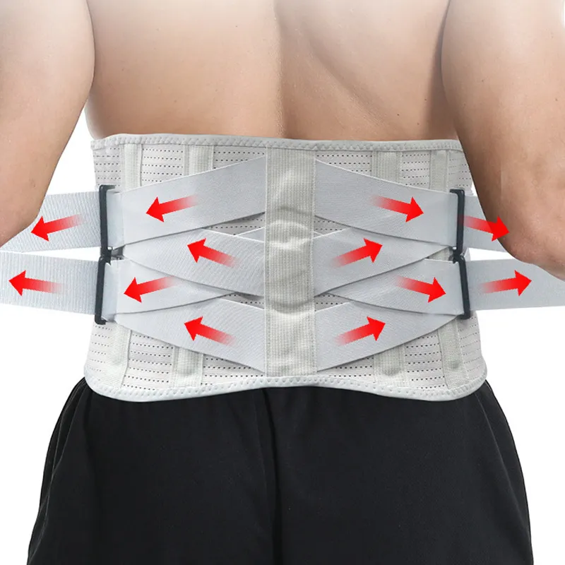Binary Back Support Braces Fitness Breathable Protective Rehabilitation Compression Unisex-5