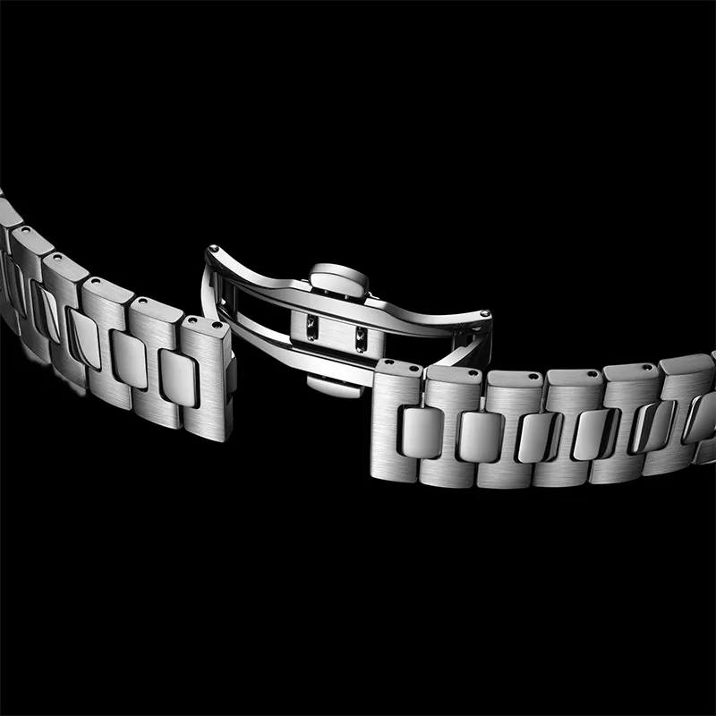Bestdon Automatic Mechanical Movement Stainless Steel Watchband Men's Watches Black Dial-3