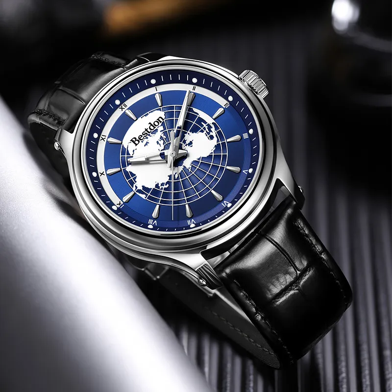 Bestdon Automatic Mechanical Movement Watch Men's Watches Blue Dial-1