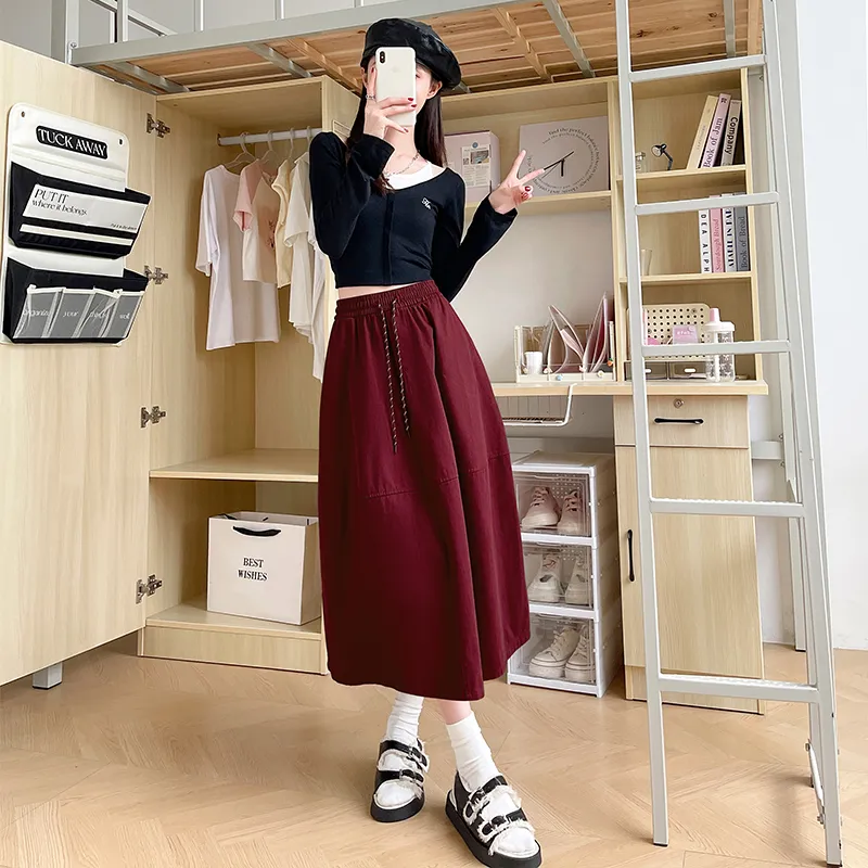Urban Beauty Casual Long Skirts Women's-6