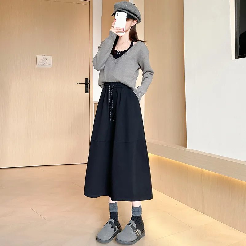 Urban Beauty Casual Long Skirts Women's-19