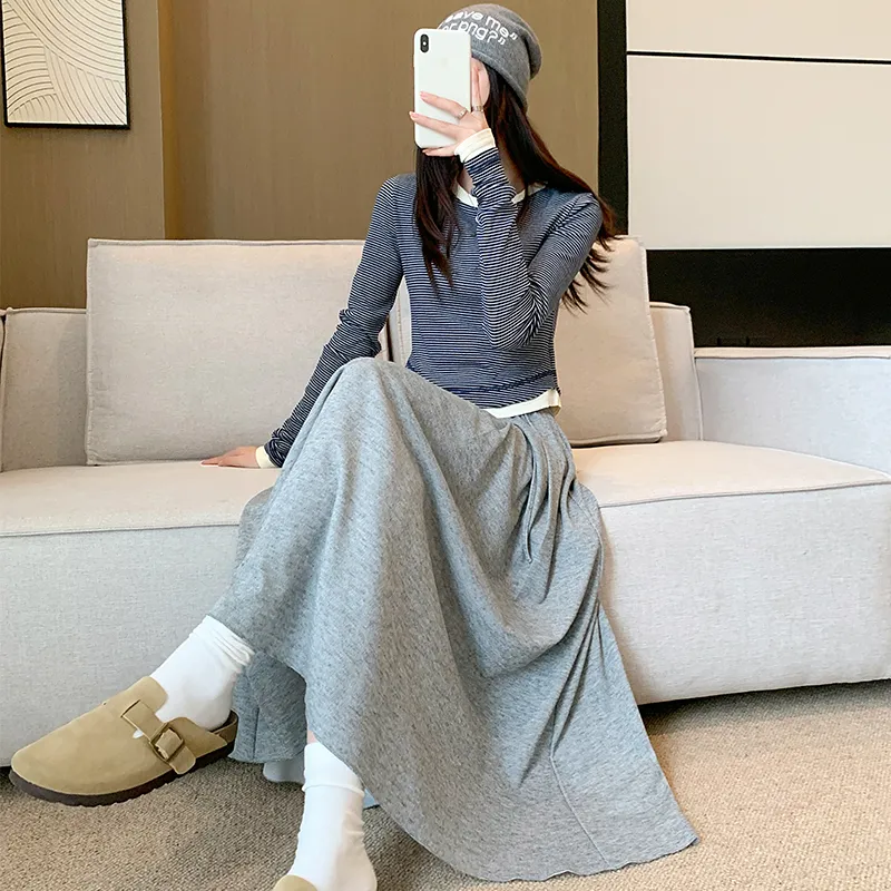 Urban Beauty Casual Long Skirts Women's-3