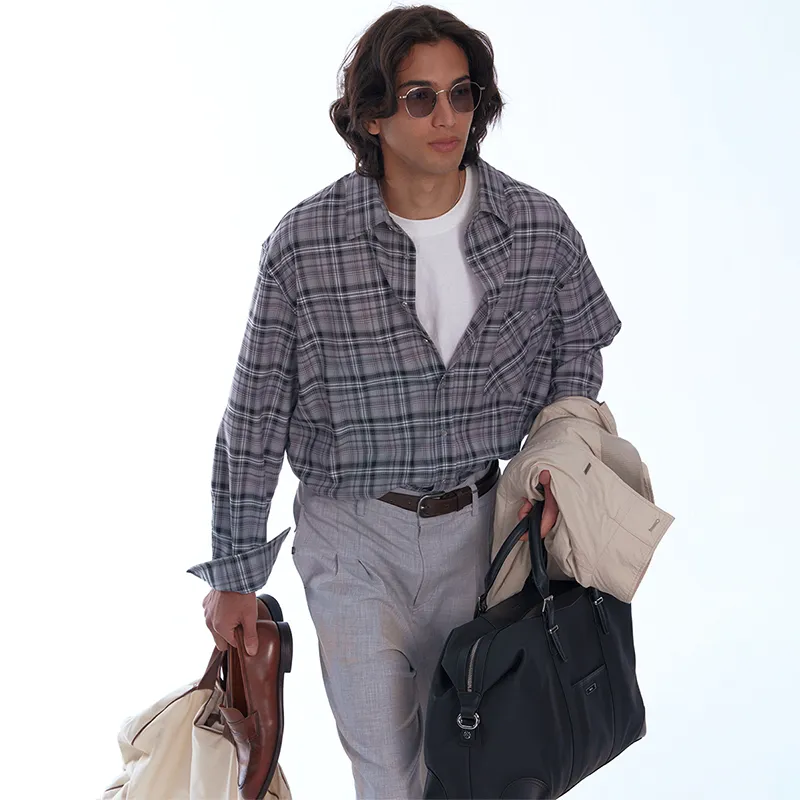 C2H4 Shirts Men Plaid-7