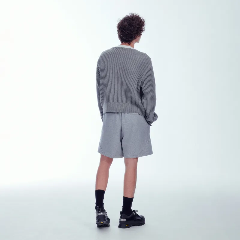 C2H4 Mélange effect Cotton Track Shorts-9