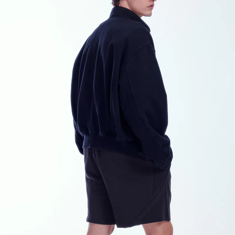 C2H4 Mélange effect Cotton Track Shorts-3