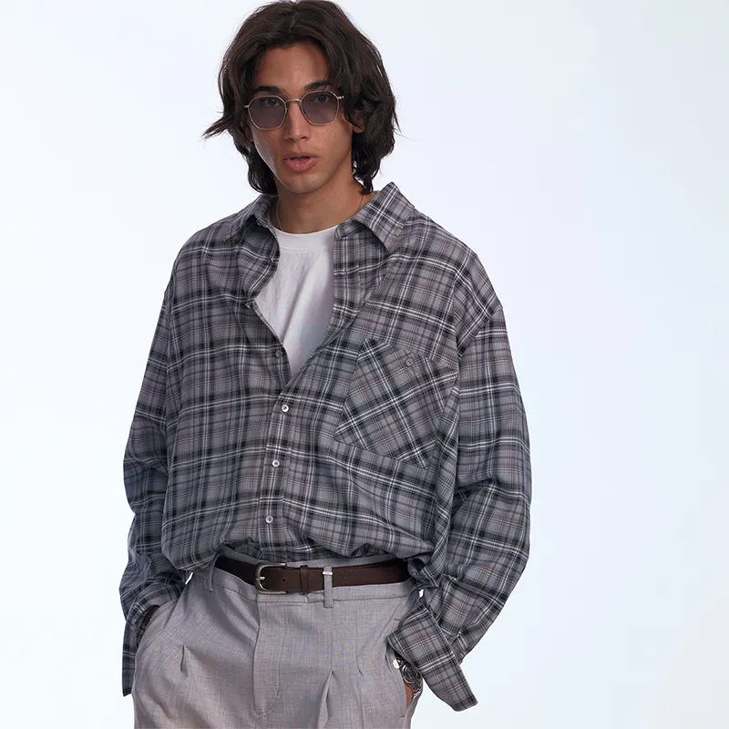 C2H4 Shirts Men Plaid-9