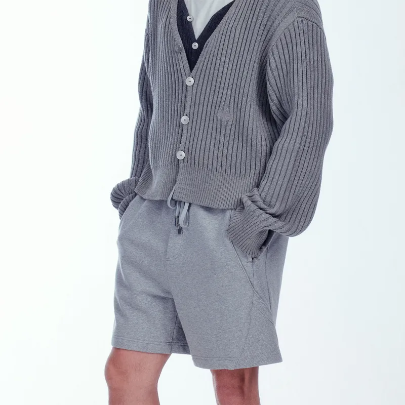 C2H4 Mélange effect Cotton Track Shorts-10
