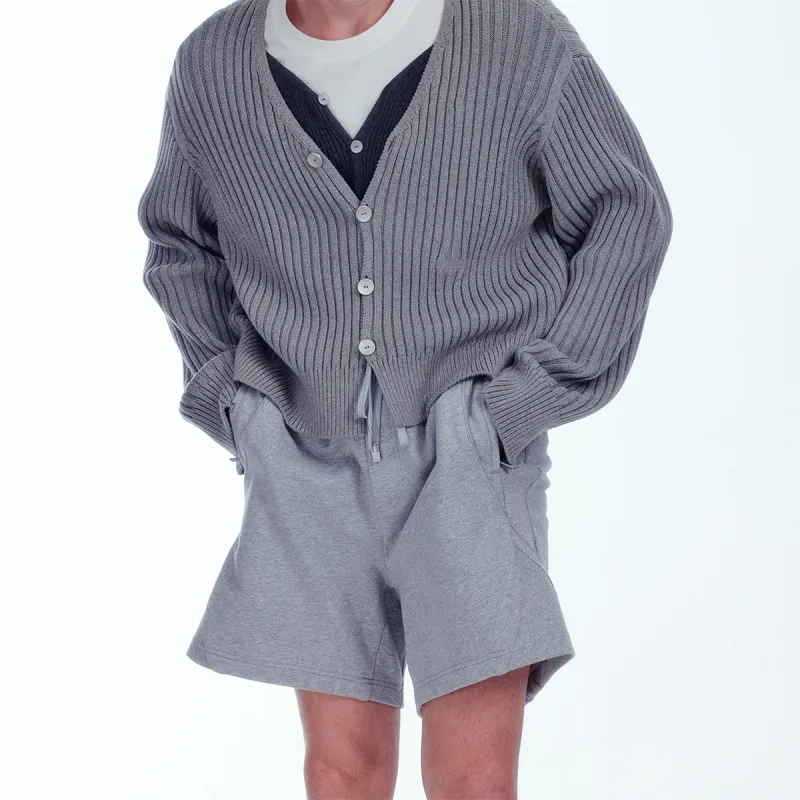 C2H4 Mélange effect Cotton Track Shorts-12