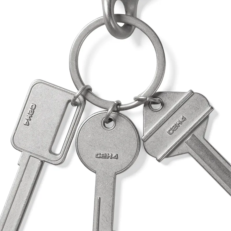 C2H4 Cow Leather Key Pendant Men's-2