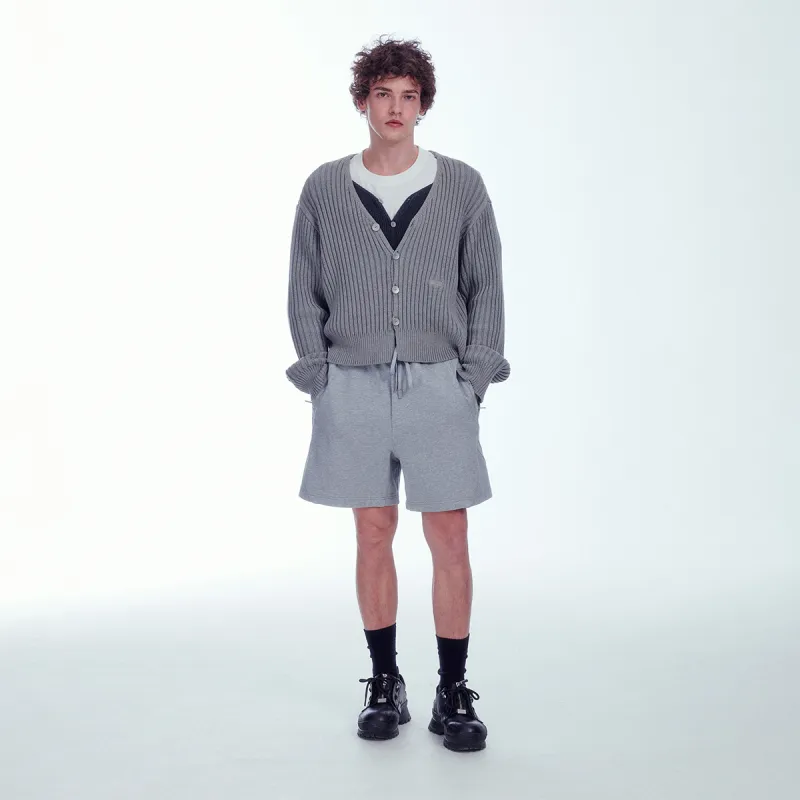 C2H4 Mélange effect Cotton Track Shorts-13