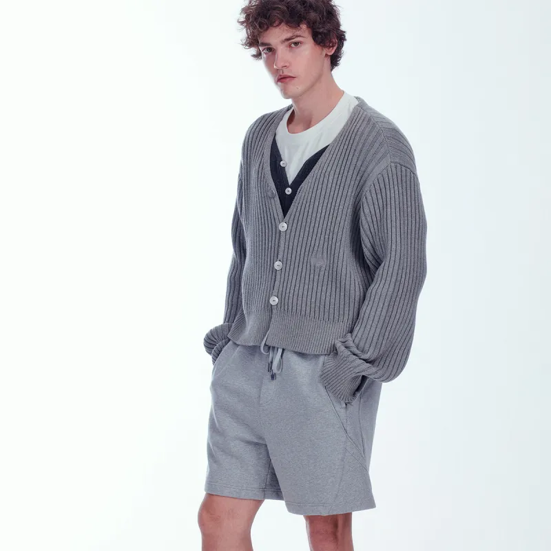 C2H4 Mélange effect Cotton Track Shorts-11