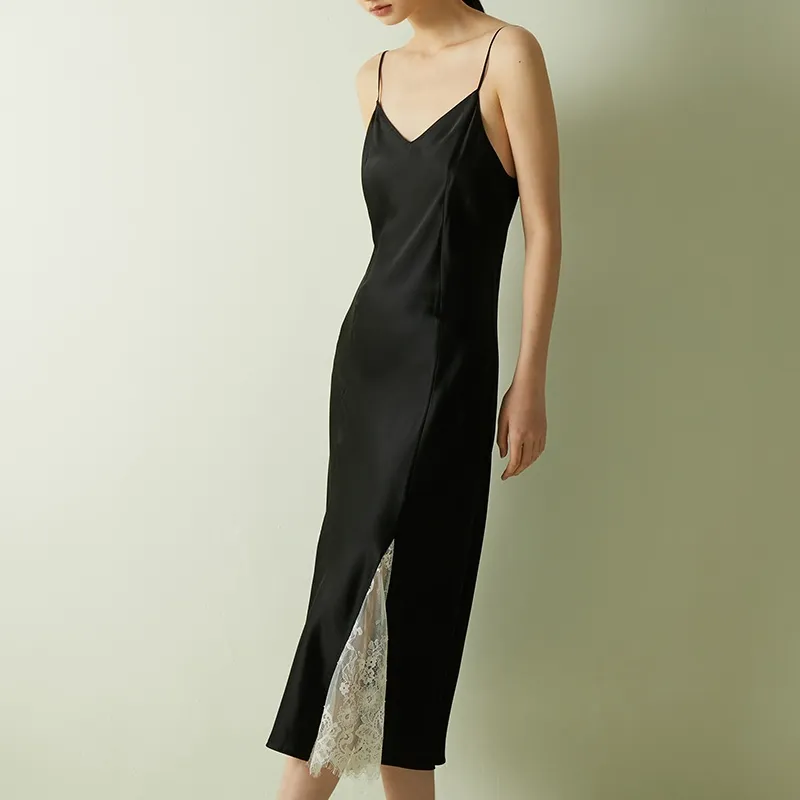 Sangluo Nightgown Women's Black-1