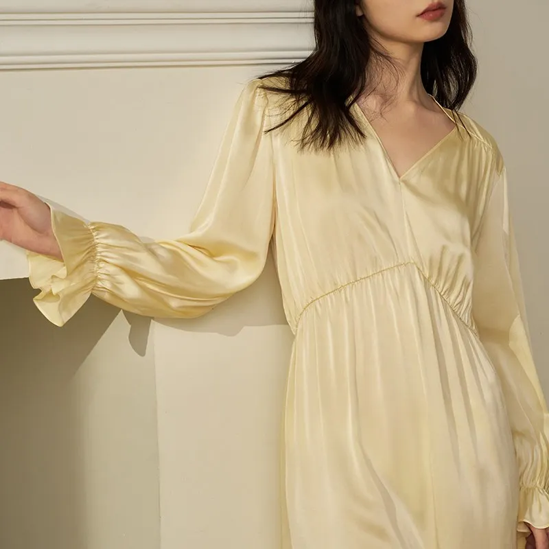 Sangluo Nightgown Women's Shell Yellow-1