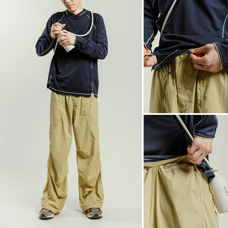 ACMEITEM Casual Pants Unisex Ginger Yellow-4