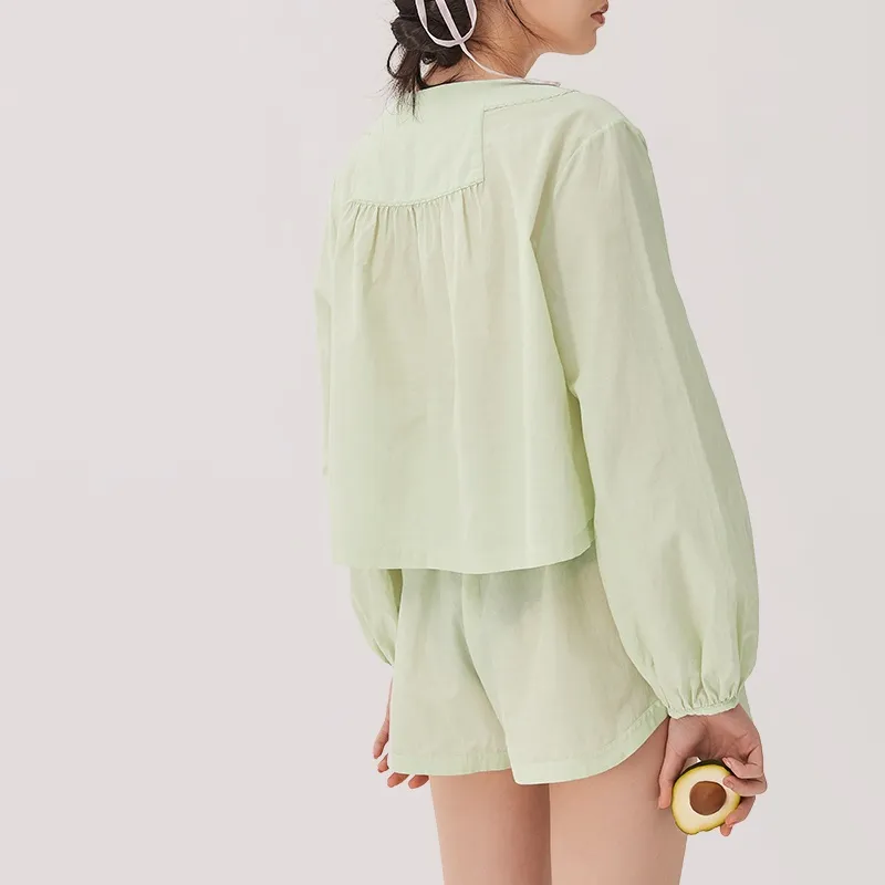 Sangluo Pajama Set Women's Green Jade Stone-4