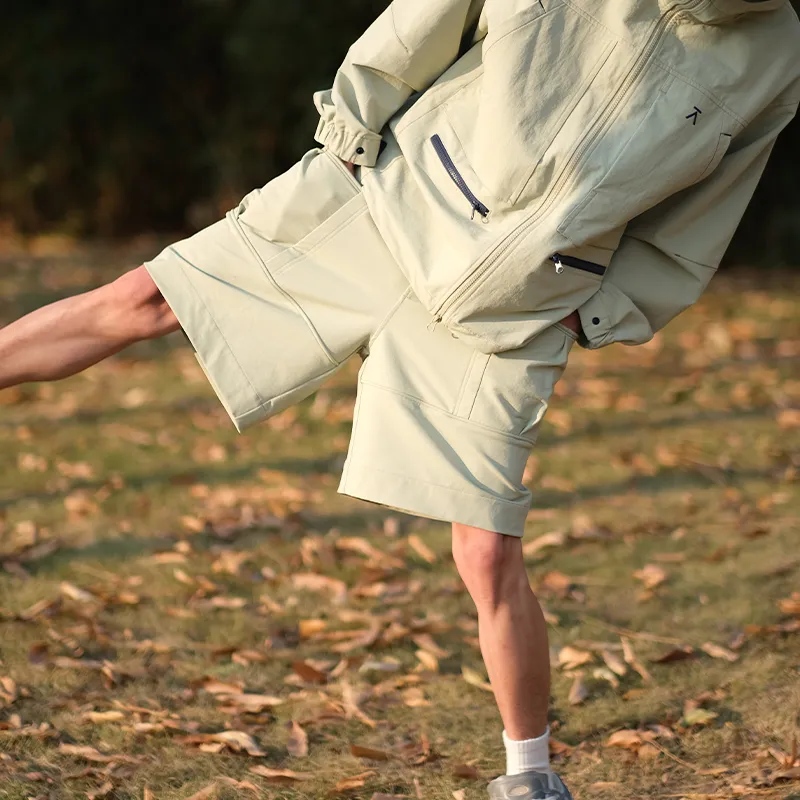 ACMEITEM Casual Shorts Unisex Pine Green-4