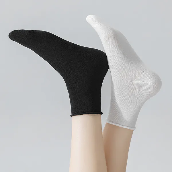 H YXIANG Mid Calf Socks Women's 6 Pack-5