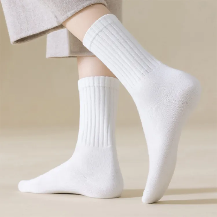 H YXIANG Mid Calf Socks Women's 4 Pack-13