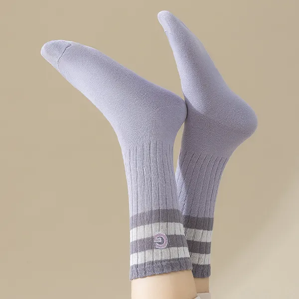H YXIANG Mid Calf Socks Women's 4 Pack-4