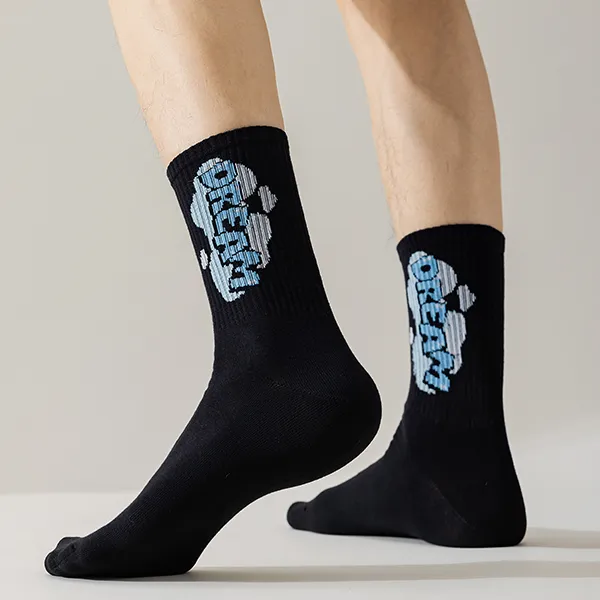 H YXIANG Mid Calf Socks Men's 5 Pack-2