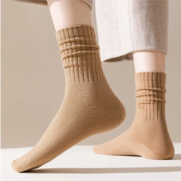 H YXIANG Mid Calf Socks Women's 4 Pack-9
