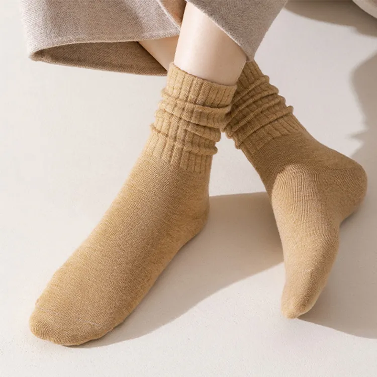 H YXIANG Mid Calf Socks Women's 4 Pack-1