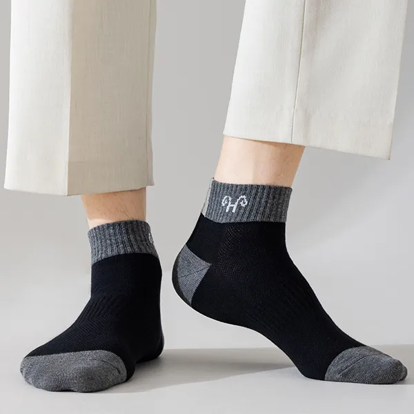 H YXIANG Ankle Socks Men's 5 Pack-3