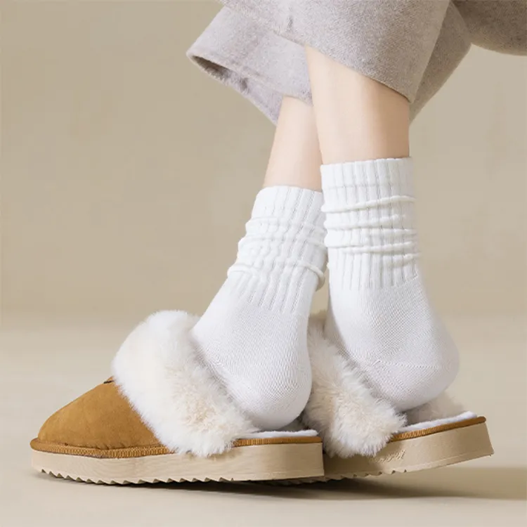 H YXIANG Mid Calf Socks Women's 4 Pack-15