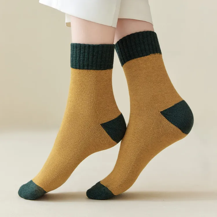 H YXIANG Mid Calf Socks Women's 4 Pack-3
