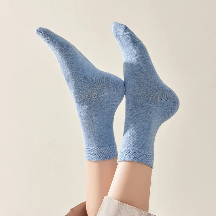 H YXIANG Mid Calf Socks Women's 4 Pack-3