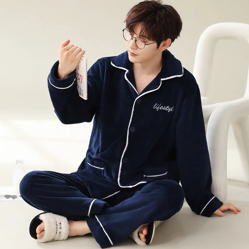H YXIANG Men Pajama Sets-6