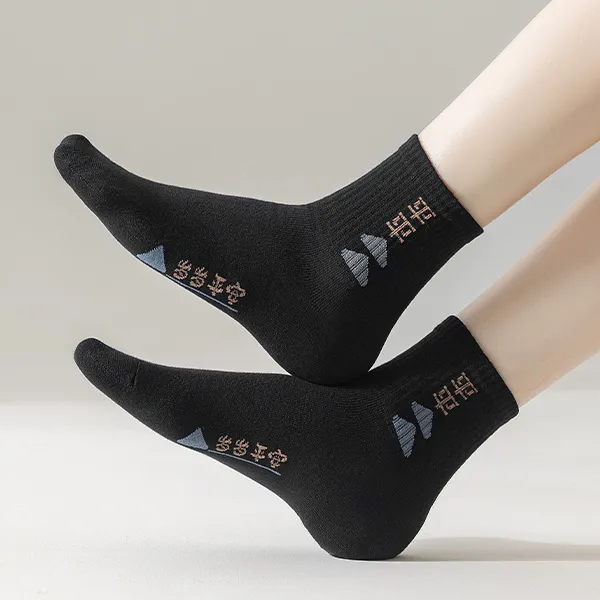 H YXIANG Mid Calf Socks Women's 5 Pack-2