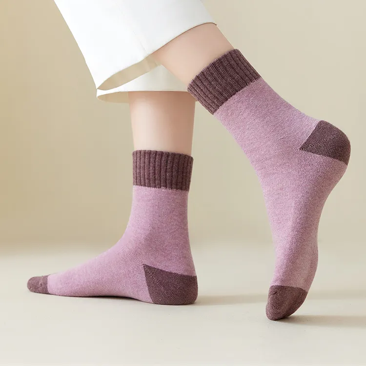 H YXIANG Mid Calf Socks Women's 4 Pack-2