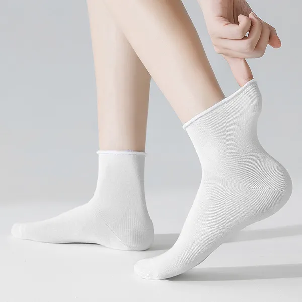 H YXIANG Mid Calf Socks Women's 6 Pack-4