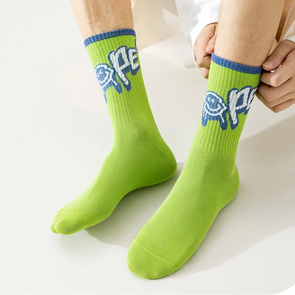 H YXIANG Mid Calf Socks Men's 5 Pack-1