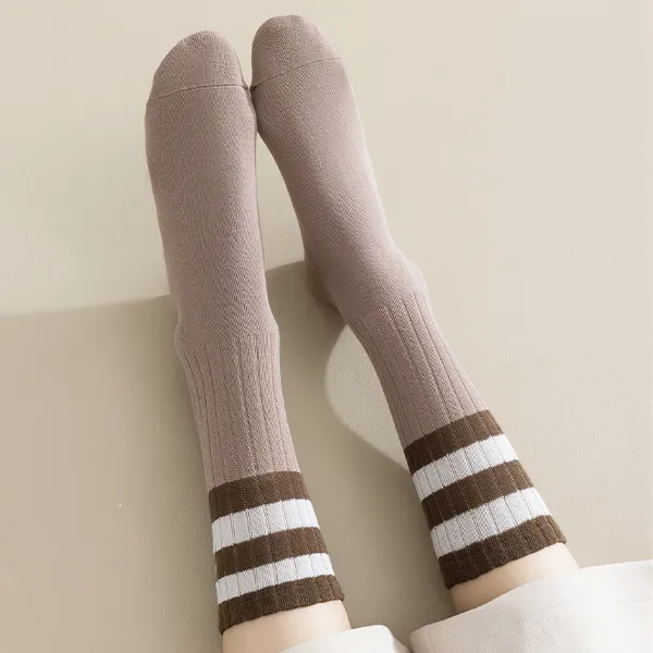 H YXIANG Mid Calf Socks Women's 4 Pack-5