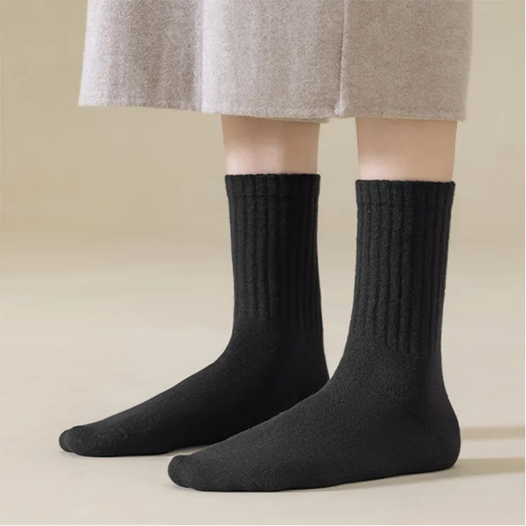 H YXIANG Mid Calf Socks Women's 4 Pack-3